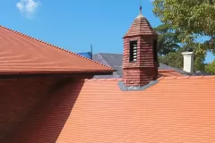 Installation of Koramic clay roof tiles on this residential property in Sydney’s Point Piper