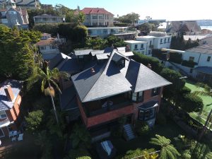 Another perspective looking back towards the house from above - Cwt-Y-Bugail Welsh Slate in Point Piper