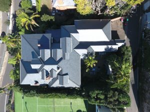 Left to right aerial view - Cwt-Y-Bugail Welsh Slate in Point Piper